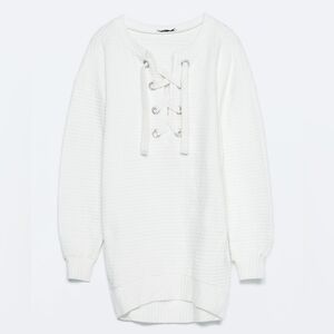 Zara White Knit Top